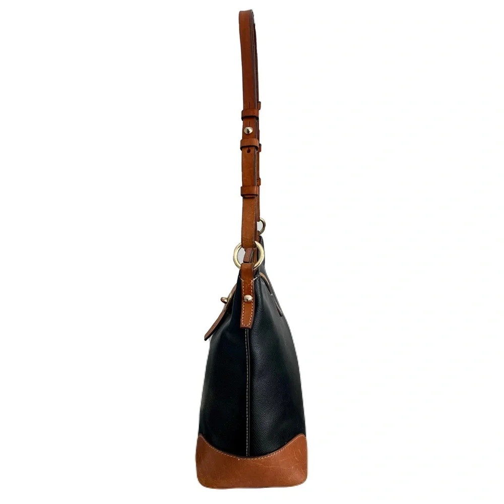 Dooney & Bourke Black and Brown Textured Leather ‘Claremont’ Hobo Bag